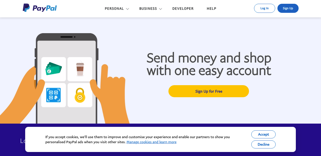PayPal website